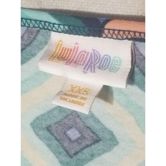 LuLaRoe Irma Disney tunic Minnie mouse green polyester blend size xxs READ new - Picture 6 of 9